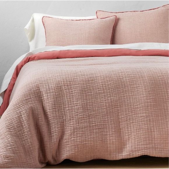 Casaluna Other - Casaluna Textured Chambray Cotton Duvet Cover & Sham Set- KING